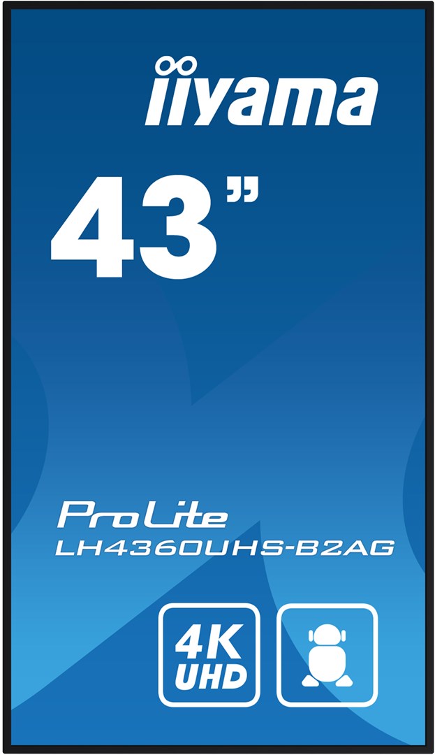 iiyama 43" 4K UHD professional digital signage display with advanced control and connectivity options iiyama 43" 4K UHD professional digital signage display with advanced control and connectivity options