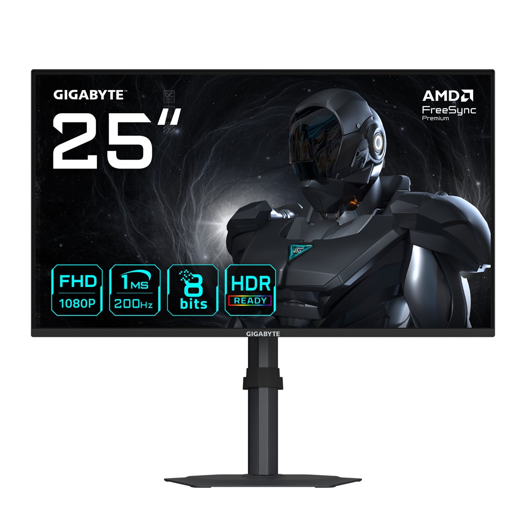 GIGABYTE G25F2 24.5" FHD Gaming Monitor - 1920 x 1080, 200Hz, 1ms, 300 cd/m², Display HDR 10, HDMI 2.0, Displayport 1.4 GIGABYTE G25F2 24.5" FHD Gaming Monitor - 1920 x 1080, 200Hz, 1ms, 300 cd/m², Display HDR 10, HDMI 2.0, Displayport 1.4
