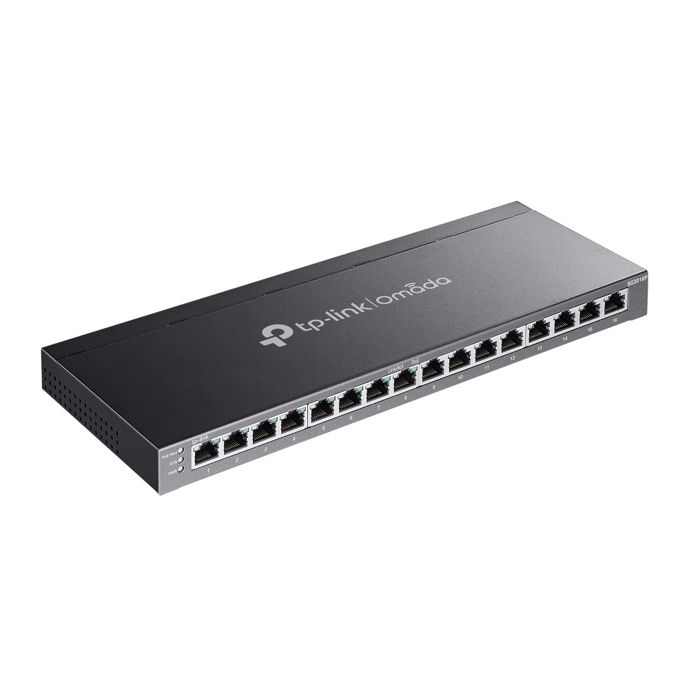TP-Link TL-SG2016P network switch L2/L3/L4 Gigabit Ethernet (10/100/1000) Power over Ethernet (PoE) Black TP-Link TL-SG2016P network switch L2/L3/L4 Gigabit Ethernet (10/100/1000) Power over Ethernet (PoE) Black