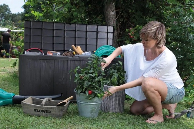SHERWOOD STORAGE BOX 270 L KETER garden box SHERWOOD STORAGE BOX 270 L KETER garden box