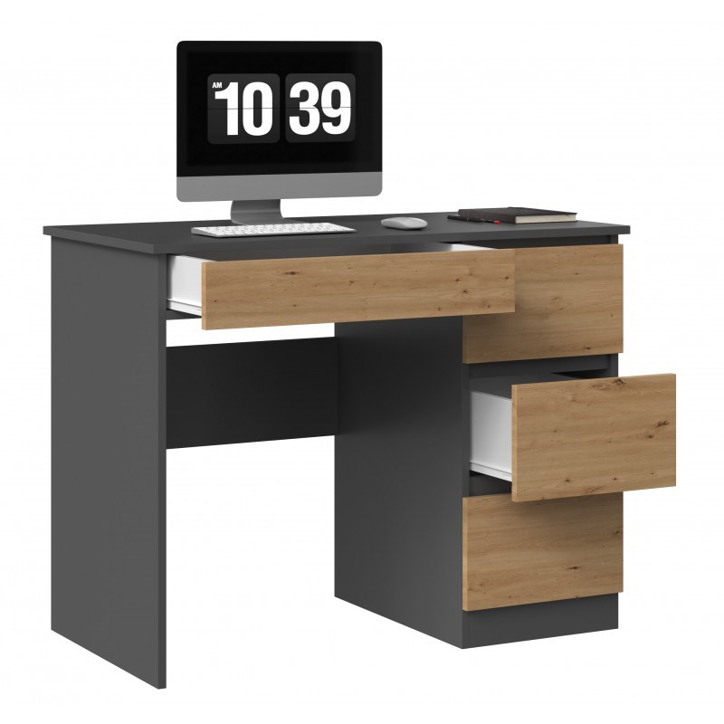 Desk MIJAS RIGHT 98x51x76 cm Anthracite/Artisan Desk MIJAS RIGHT 98x51x76 cm Anthracite/Artisan