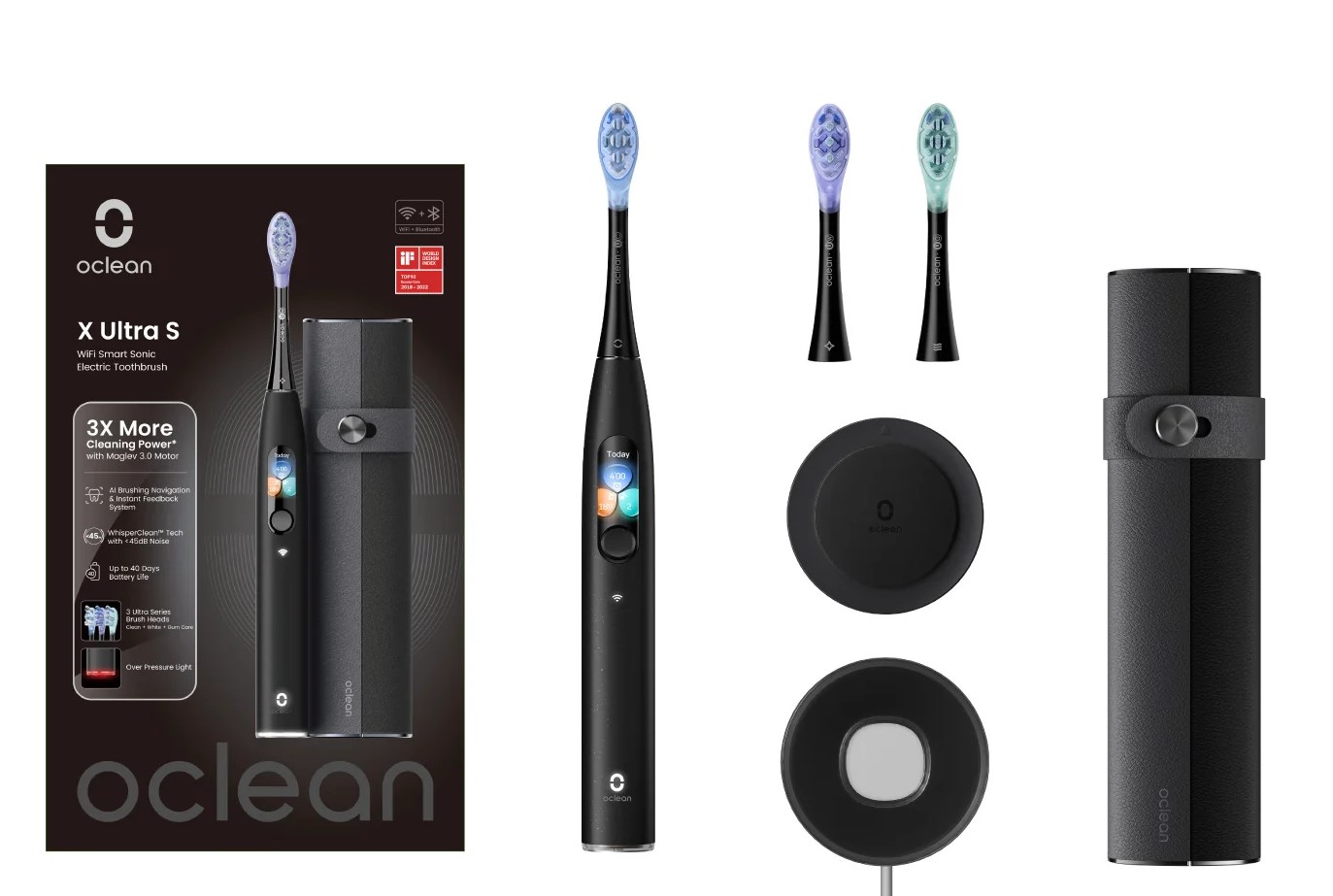 Oclean X Ultra S - electric toothbrush, black Oclean X Ultra S - electric toothbrush, black