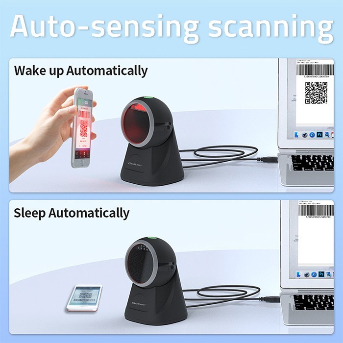 Qoltec Desktop Precision Reader 1D Barcode & QR Scanner | 2D Qoltec Desktop Precision Reader 1D Barcode & QR Scanner | 2D