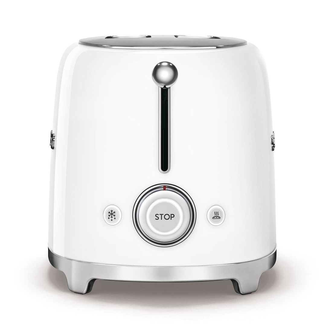 SMEG Toaster 2-slice 4-slot 50'Style White TSF02WHEU SMEG Toaster 2-slice 4-slot 50'Style White TSF02WHEU