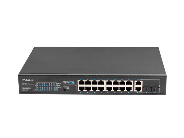 Lanberg Switch rack 19" POE+ 16x 100MB /2X COMBO GIGABIT ETHERNET 150W Lanberg Switch rack 19" POE+ 16x 100MB /2X COMBO GIGABIT ETHERNET 150W