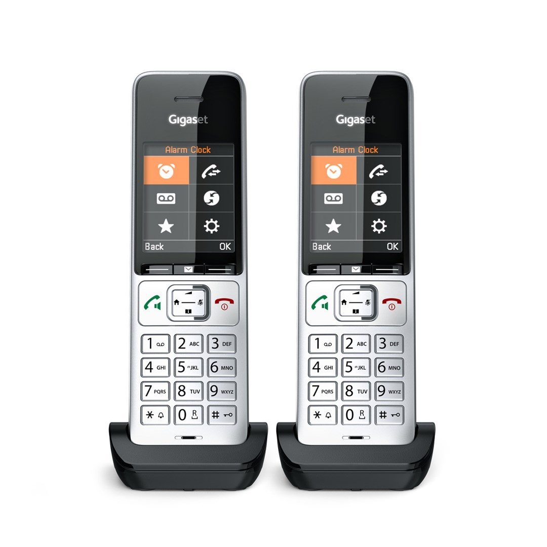 Gigaset COMFORT 500HX duo Analog/DECT telephone Caller ID Black, Silver Gigaset COMFORT 500HX duo Analog/DECT telephone Caller ID Black, Silver