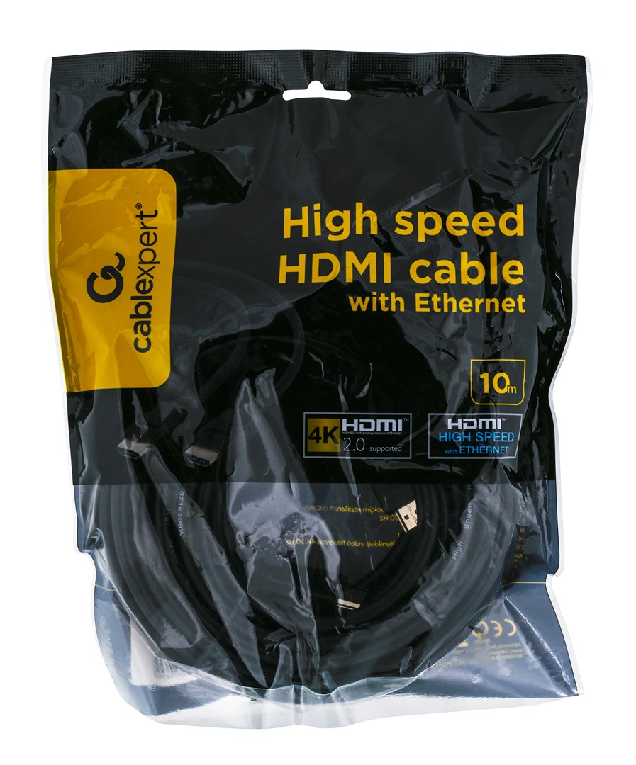 Gembird 10m HDMI M/M HDMI cable HDMI Type A (Standard) Black Gembird 10m HDMI M/M HDMI cable HDMI Type A (Standard) Black