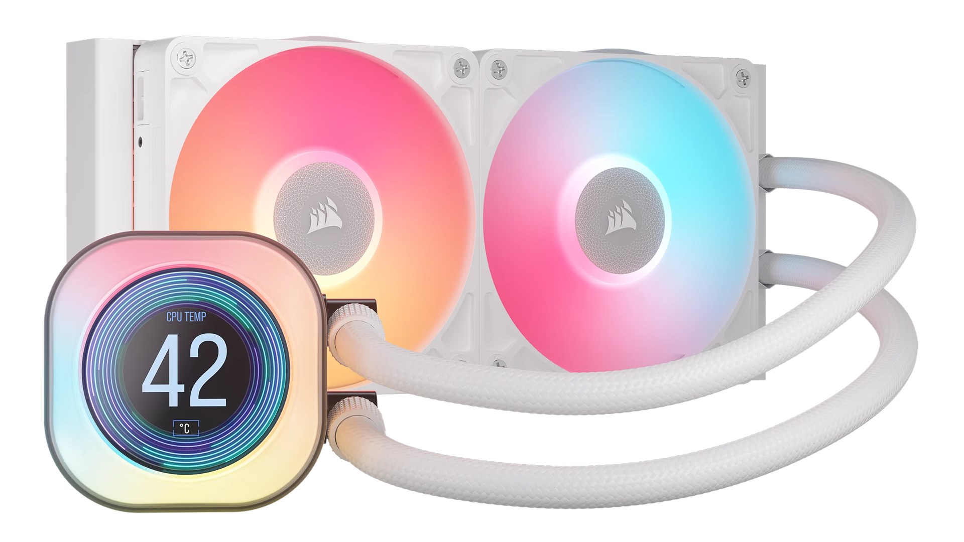 Corsair iCUE LINK TITAN 240 RX LCD Processor All-in-one liquid cooler 12 cm White 1 pc(s) Corsair iCUE LINK TITAN 240 RX LCD Processor All-in-one liquid cooler 12 cm White 1 pc(s)