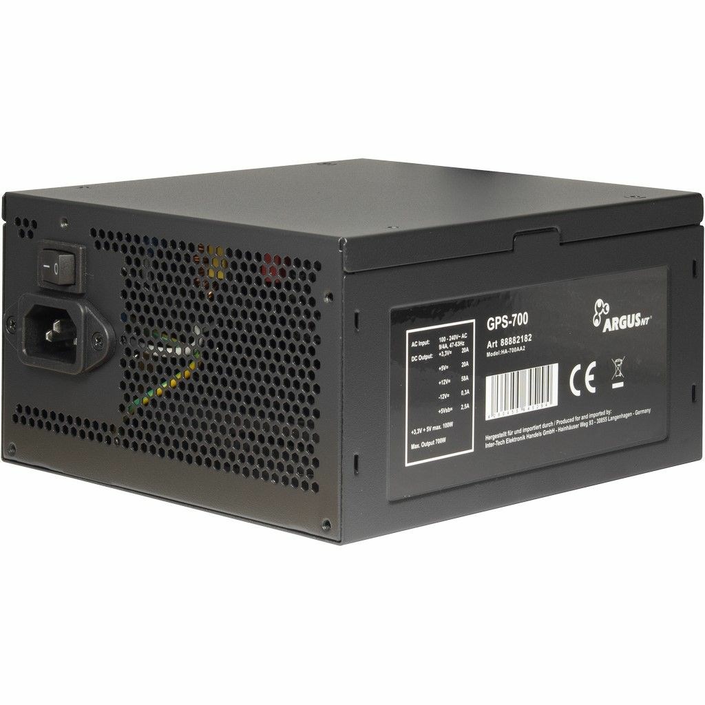 Inter-Tech ArgusNT GPS-700 power supply unit 700 W 20+4 pin ATX ATX Black Inter-Tech ArgusNT GPS-700 power supply unit 700 W 20+4 pin ATX ATX Black
