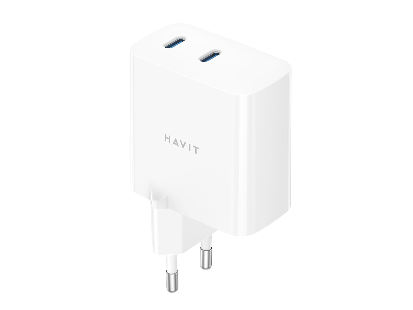 Havit UC45 EU - GaN 45 W dual-port travel charger, black Havit UC45 EU - GaN 45 W dual-port travel charger, black