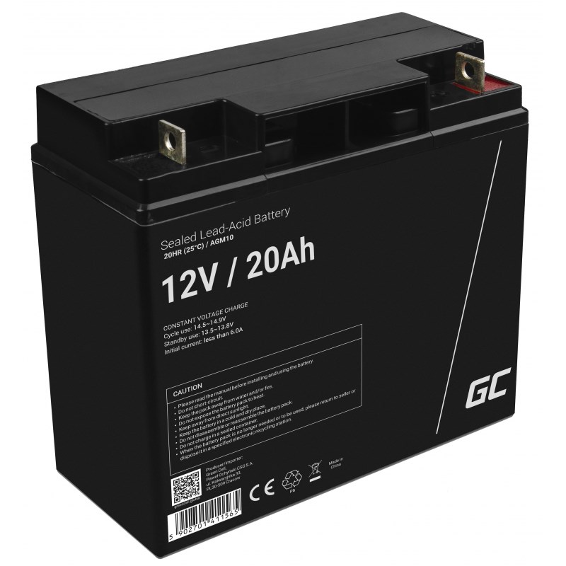 Green Cell AGM10 industrial rechargeable battery Sealed Lead Acid (VRLA) 20000 mAh 12 V Green Cell AGM10 industrial rechargeable battery Sealed Lead Acid (VRLA) 20000 mAh 12 V