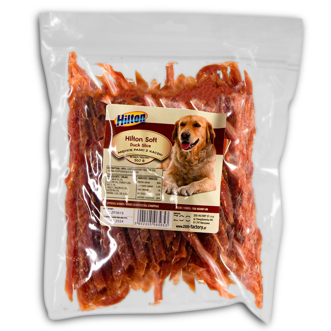 HILTON Soft Duck Slice - Dog treat - 500 g HILTON Soft Duck Slice - Dog treat - 500 g
