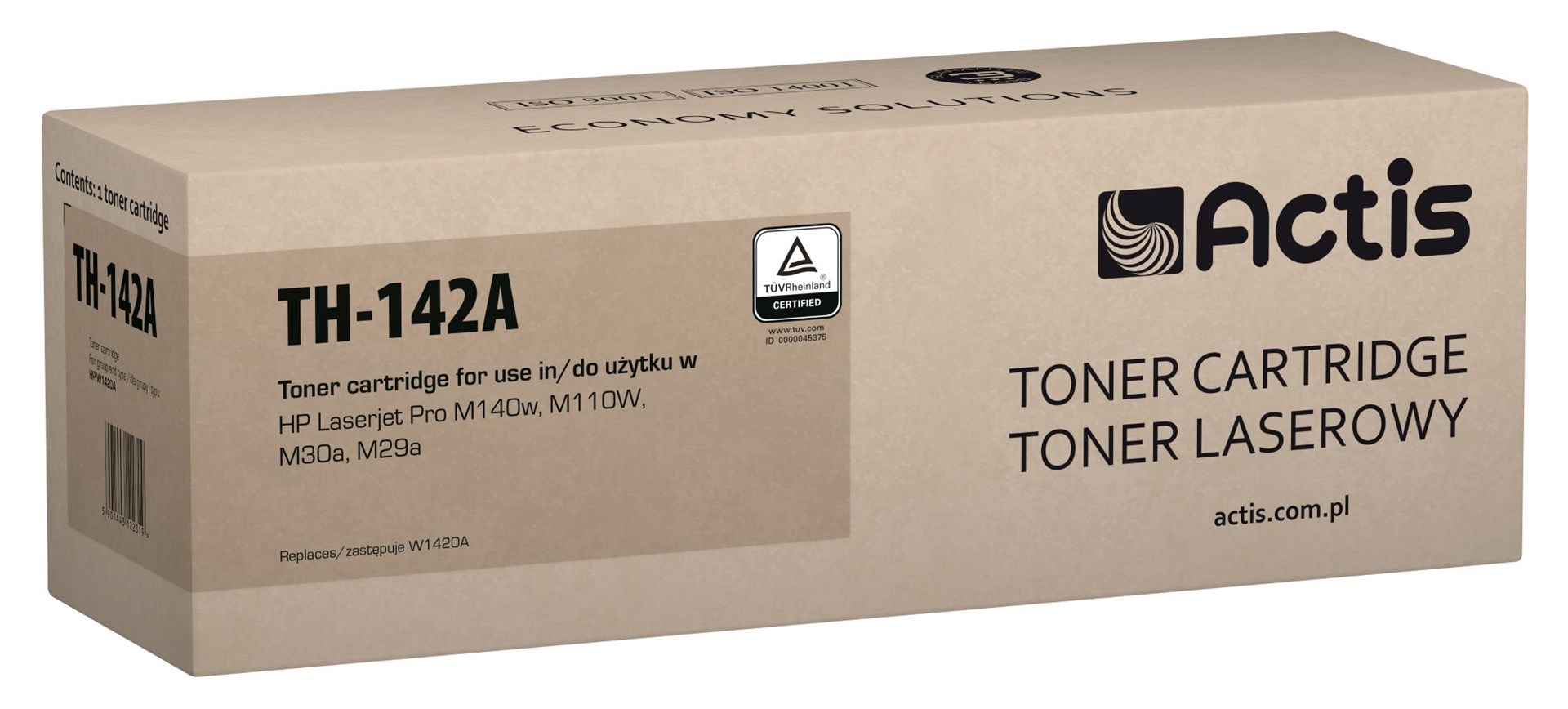 Actis TH-142A Toner (replacement HP 142A HP142A W1420A, Standard; 950 pages; Black) Actis TH-142A Toner (replacement HP 142A HP142A W1420A, Standard; 950 pages; Black)