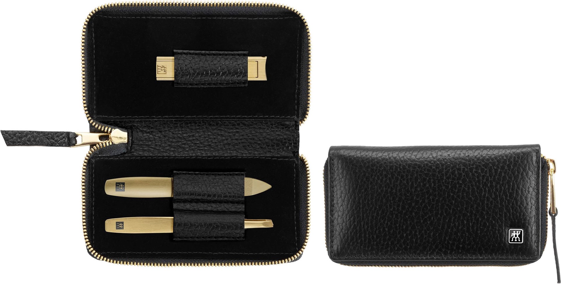 ZWILLING Twinox Gold Edition manicure set 97746-004-0 - black leather case 3 pieces - black ZWILLING Twinox Gold Edition manicure set 97746-004-0 - black leather case 3 pieces - black