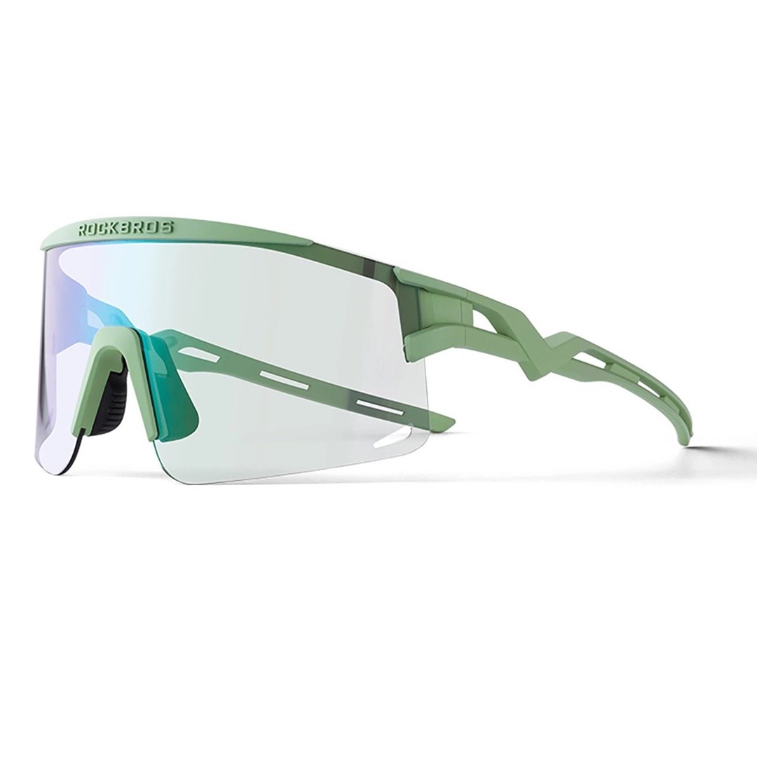 Photochromic cycling glasses with UV protection and prescription insert Rockbros 14110023001 green Photochromic cycling glasses with UV protection and prescription insert Rockbros 14110023001 green