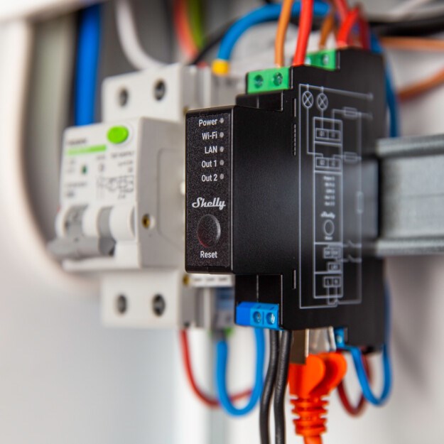 Shelly Pro 2PM electrical relay Black 2 Shelly Pro 2PM electrical relay Black 2
