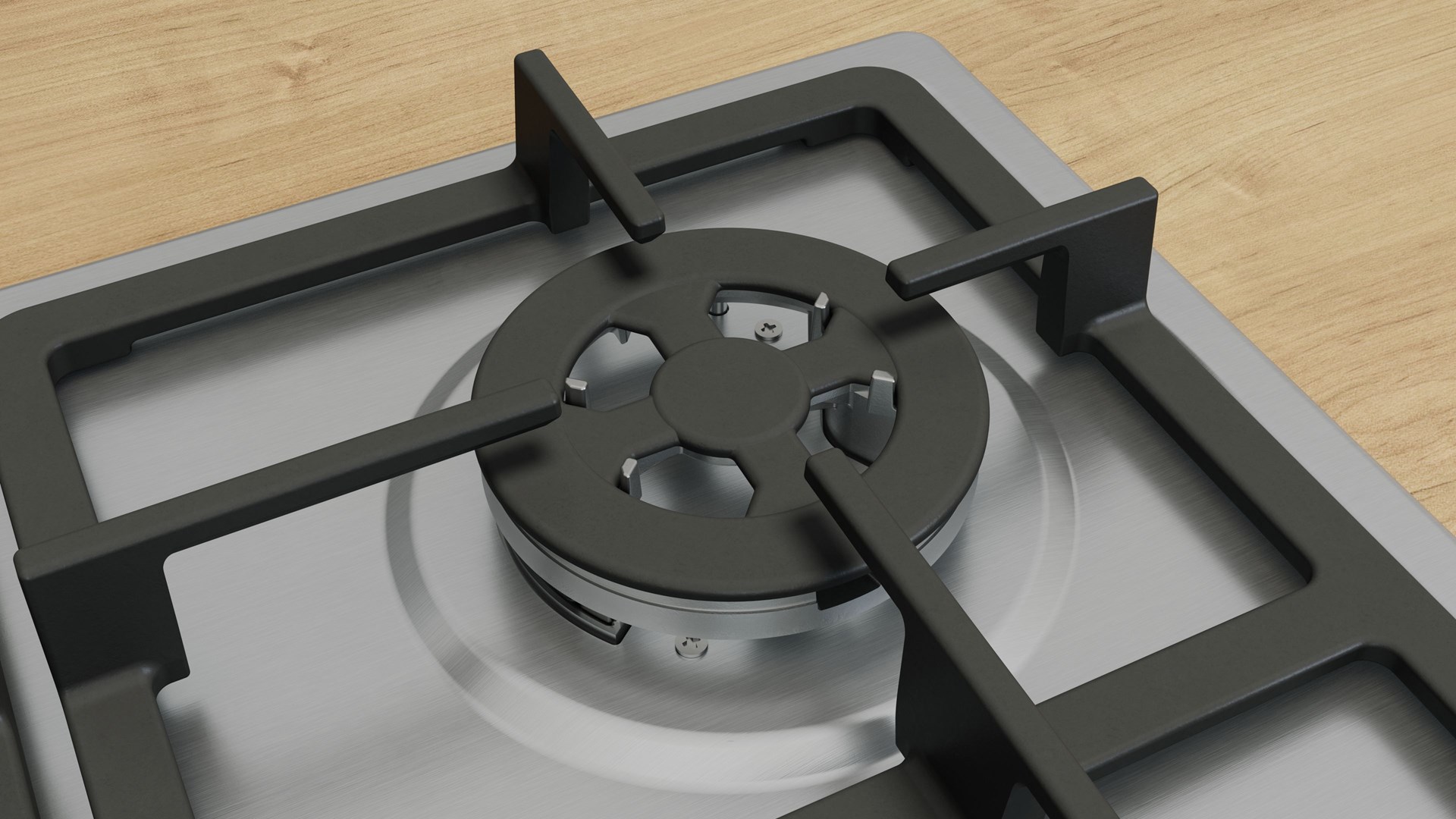 Bosch Serie 4 PGH6B5K90 hob Stainless steel Built-in 60 cm Gas 4 zone(s) Bosch Serie 4 PGH6B5K90 hob Stainless steel Built-in 60 cm Gas 4 zone(s)