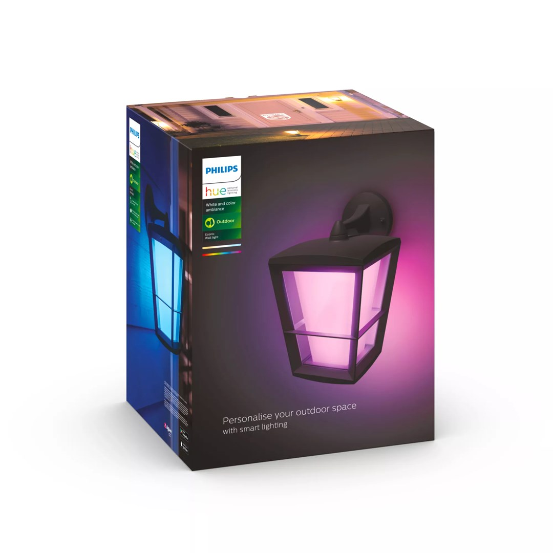 Philips Hue White and colour ambience Econic Outdoor Wall Light Philips Hue White and colour ambience Econic Outdoor Wall Light