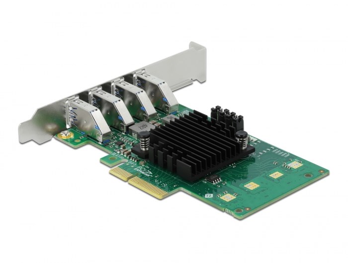 DeLOCK PCI Express x4 Card to 4 x external USB 3.0 Quad Channel - Low Profile Form Factor DeLOCK PCI Express x4 Card to 4 x external USB 3.0 Quad Channel - Low Profile Form Factor