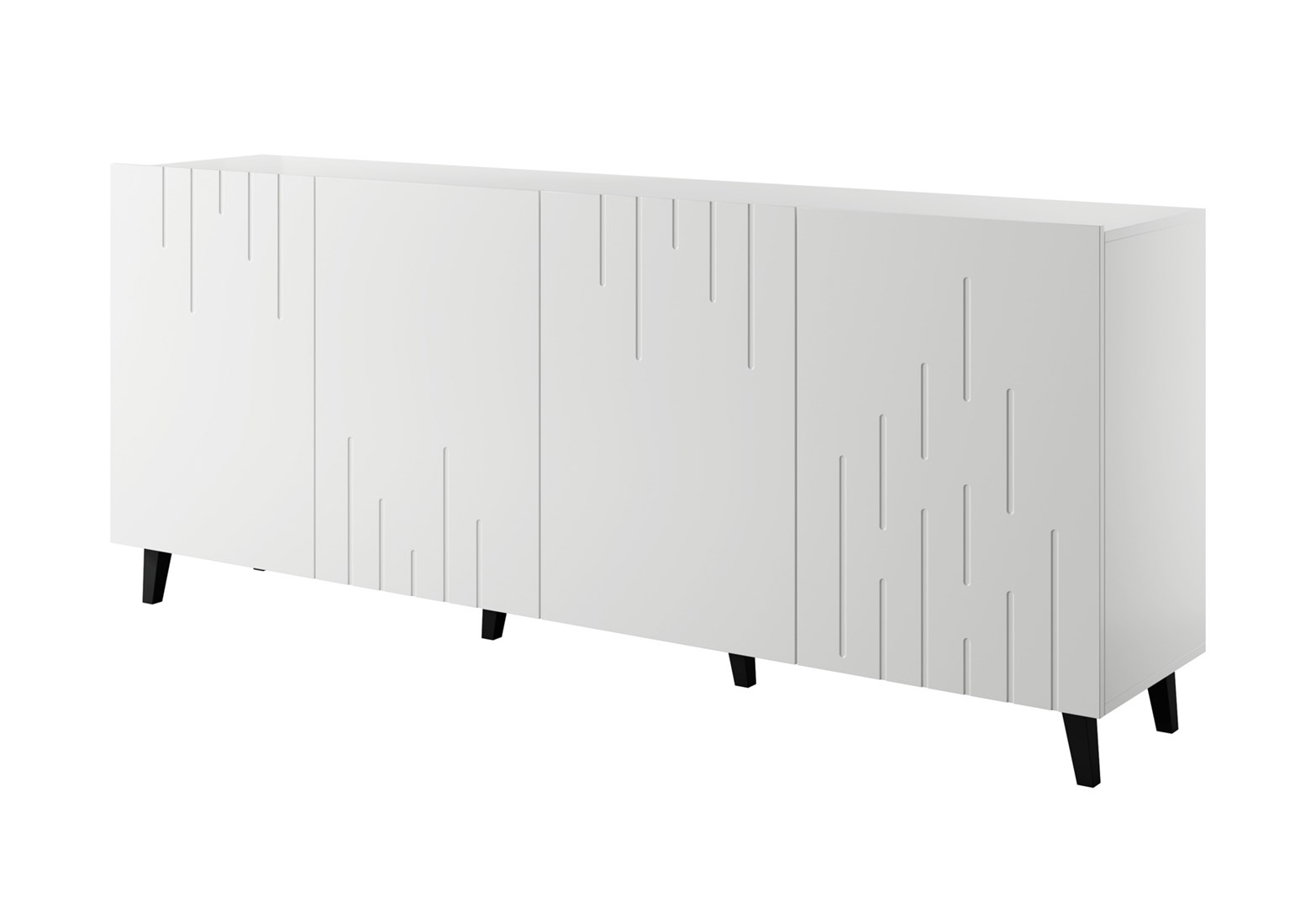 BARI chest of drawers 200x42x82 white matt BARI chest of drawers 200x42x82 white matt