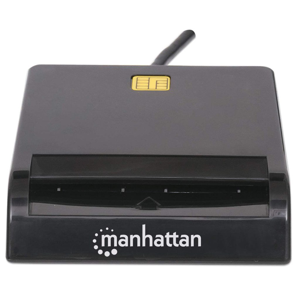 Manhattan USB-A Contact Smart Card Reader, 12 Mbps, Friction type compatible, External, Windows or Mac, Cable 105cm, Black, Three Year Warranty Manhattan USB-A Contact Smart Card Reader, 12 Mbps, Friction type compatible, External, Windows or Mac, Cable 105cm, Black, Three Year Warranty
