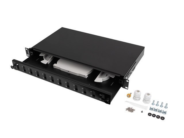 LANBERG 12XSC DUPLEX / 12XLC QUAD RACK 19" 1U FIBER OPTIC DISTRIBUTION FRAME BLACK + ACCESSORIES LANBERG 12XSC DUPLEX / 12XLC QUAD RACK 19" 1U FIBER OPTIC DISTRIBUTION FRAME BLACK + ACCESSORIES