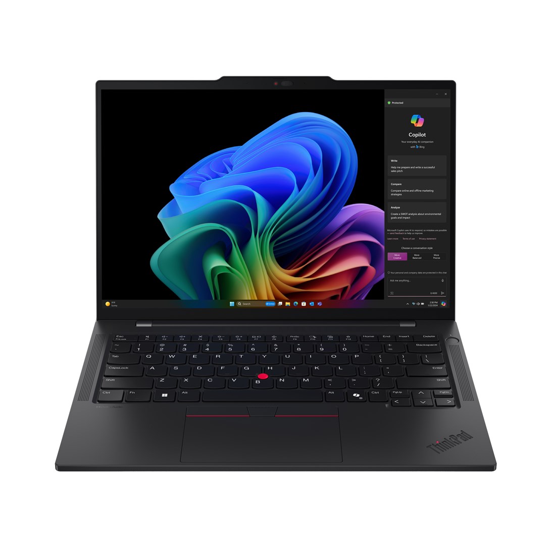 Lenovo ThinkPad T14s Gen 6 (Snapdragon) Copilot+ PC Qualcomm Snapdragon X1E-78-100 Laptop 35.6 cm (14") WUXGA 32 GB LPDDR5x-SDRAM 1 TB SSD Wi-Fi 7 (802.11be) Windows 11 Pro English Black Lenovo ThinkPad T14s Gen 6 (Snapdragon) Copilot+ PC Qualcomm Snapdragon X1E-78-100 Laptop 35.6 cm (14") WUXGA 32 GB LPDDR5x-SDRAM 1 TB SSD Wi-Fi 7 (802.11be) Windows 11 Pro English Black