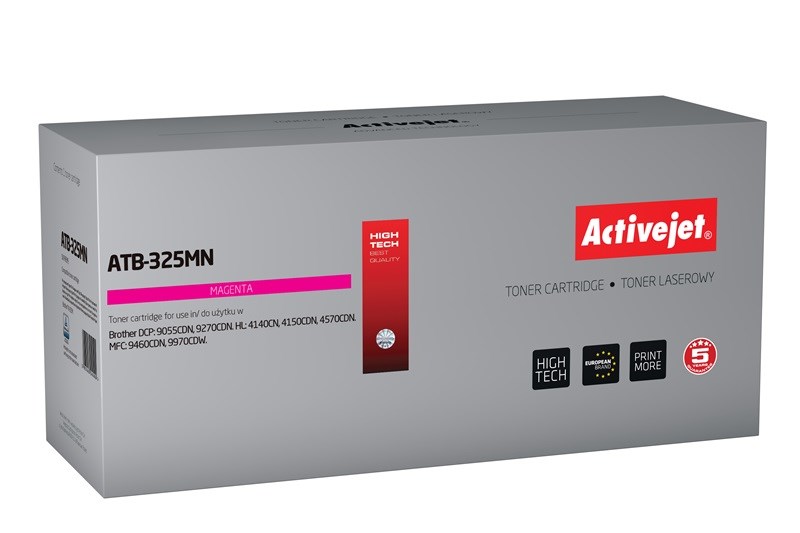 Activejet ATB-325MN Toner (replacement for Brother TN-325M; Supreme; 3,500 pages; magenta) Activejet ATB-325MN Toner (replacement for Brother TN-325M; Supreme; 3,500 pages; magenta)