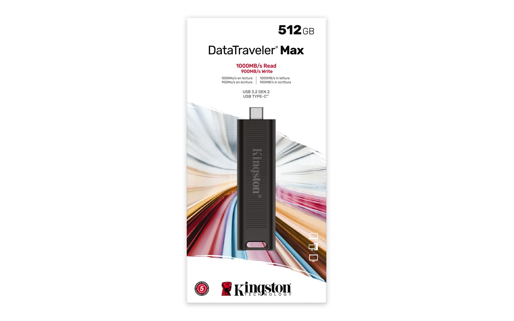 Kingston Technology DataTraveler 512GB Max 1000R/900W USB 3.2 Gen 2 Kingston Technology DataTraveler 512GB Max 1000R/900W USB 3.2 Gen 2