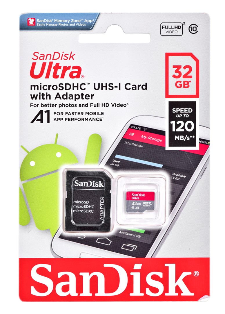 Sandisk SDSQUAR-032G-GN6MN memory card 32 GB MicroSDHC Class 10 UHS-I Sandisk SDSQUAR-032G-GN6MN memory card 32 GB MicroSDHC Class 10 UHS-I