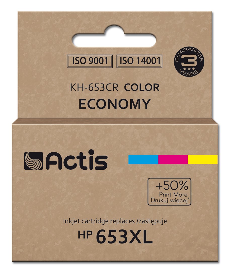Actis KH-653CR Ink (replaces HP 653XL 3YM74AE; Premium; 18ml; 300 pages; color) Actis KH-653CR Ink (replaces HP 653XL 3YM74AE; Premium; 18ml; 300 pages; color)