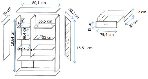 Cama S6 SOHO display cabinet 80x41x192 cashmere + black Cama S6 SOHO display cabinet 80x41x192 cashmere + black