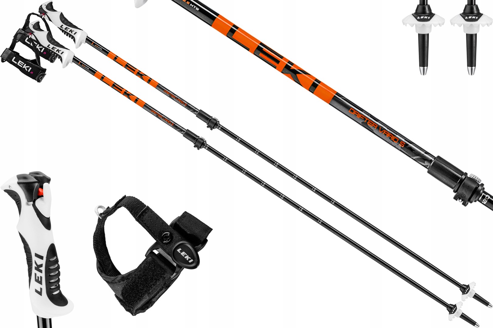 LEKI DRIFTER VARIO S 90-120 BLACK-DARK LEKI DRIFTER VARIO S 90-120 BLACK-DARK