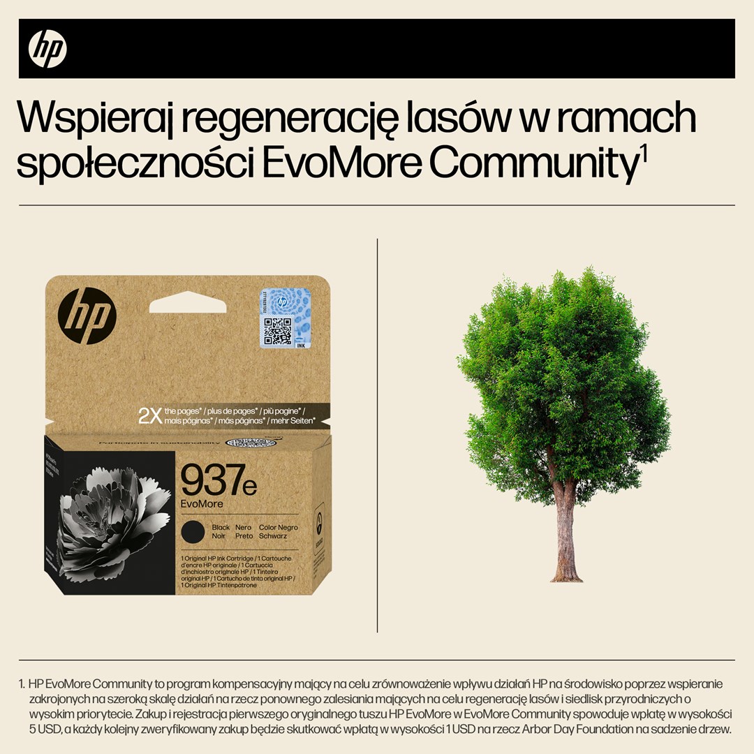 HP 937e EvoMore Black Original Ink Cartridge HP 937e EvoMore Black Original Ink Cartridge