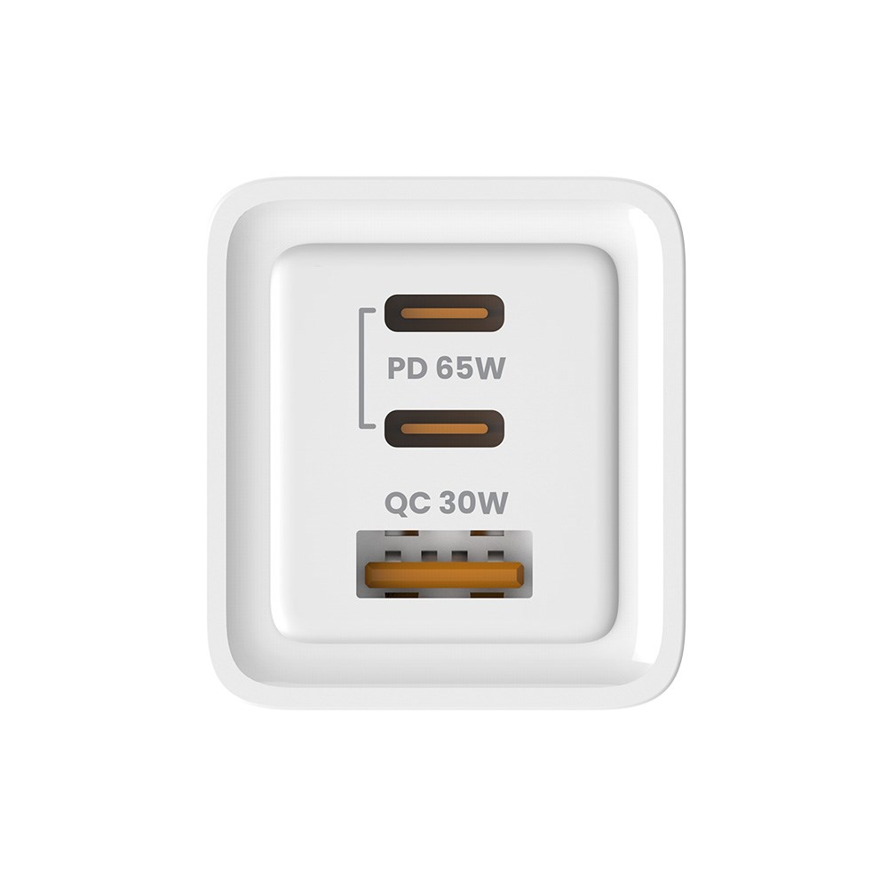 SAVIO LA-07 GaN 65W mains charger, USB, QC4.0+, PD 3.0, White SAVIO LA-07 GaN 65W mains charger, USB, QC4.0+, PD 3.0, White