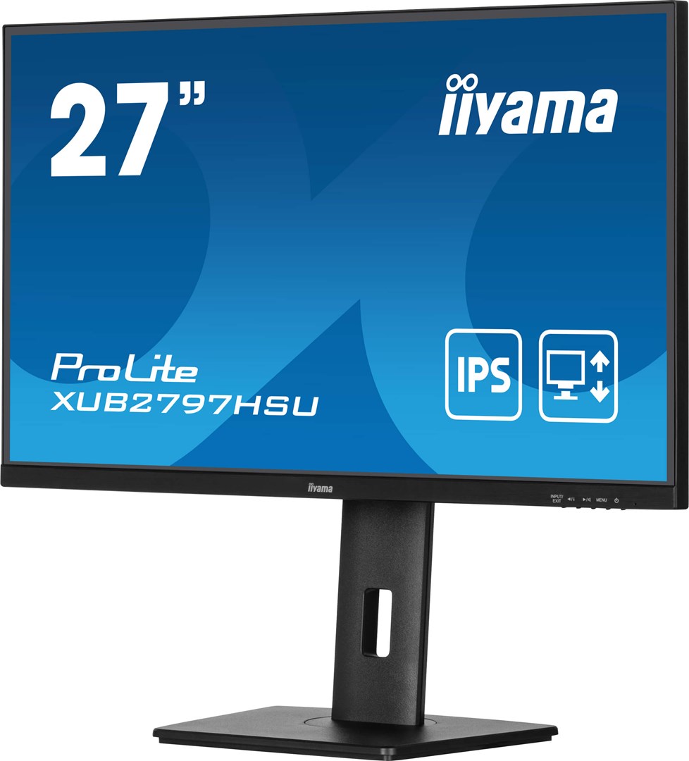 iiyama ProLite 27” IPS technology panel with 1ms MPRT, 100Hz refresh rate, USB-Hub and height adjustable stand iiyama ProLite 27” IPS technology panel with 1ms MPRT, 100Hz refresh rate, USB-Hub and height adjustable stand
