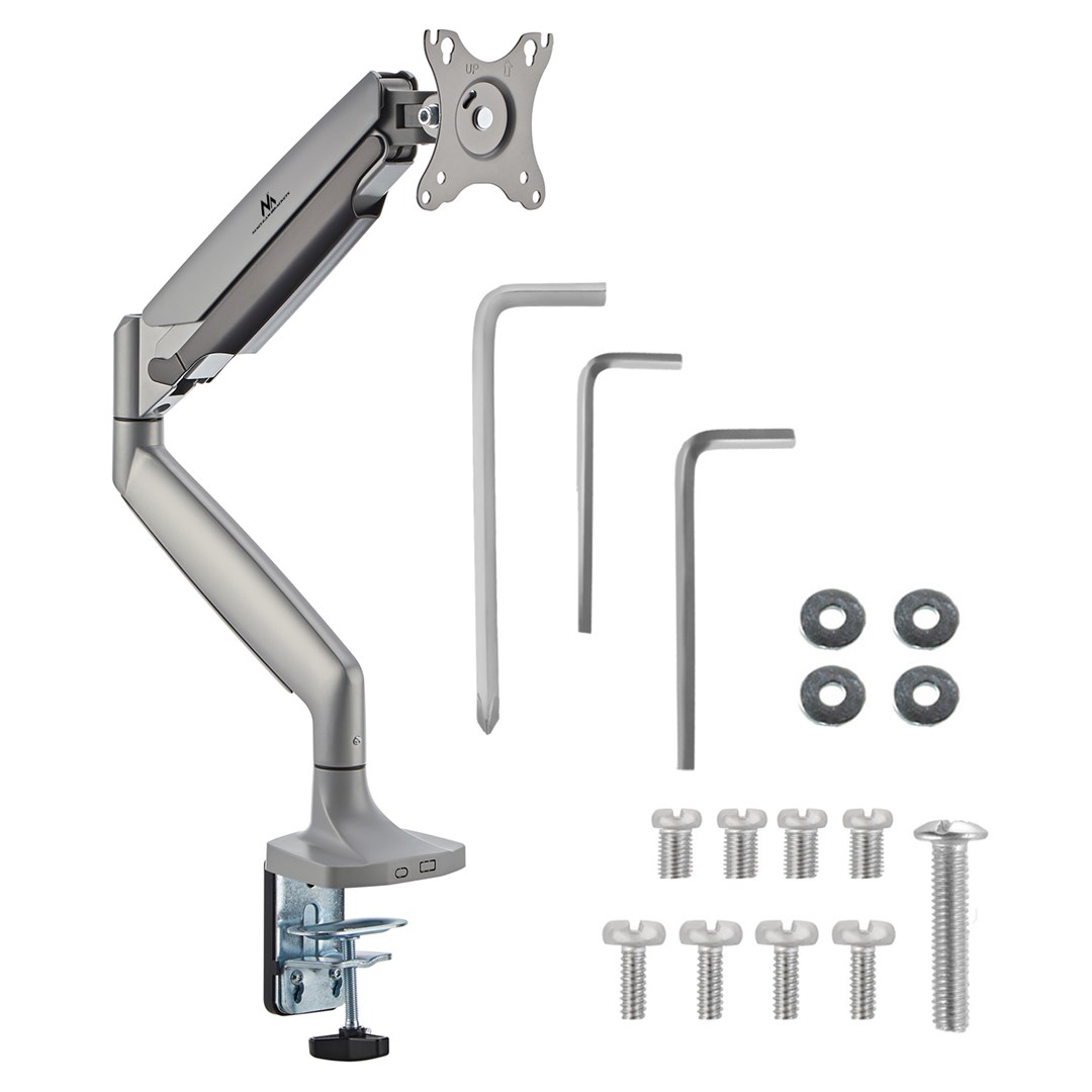 Maclean Monitor Mount, Double Arm, Gas Spring, 17"-45", 16 kg, MC-969 Maclean Monitor Mount, Double Arm, Gas Spring, 17"-45", 16 kg, MC-969