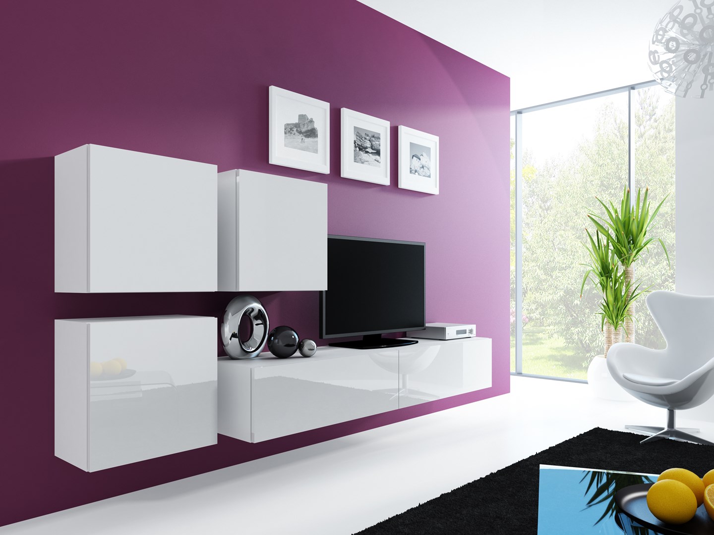 Cama Square cabinet VIGO 50/50/30 white/white gloss Cama Square cabinet VIGO 50/50/30 white/white gloss