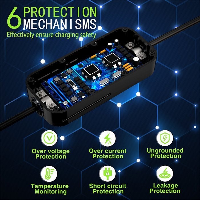 Qoltec Mobile charger for EV cars 2-in-1 Type 2 7kW 230V CEE 3 PIN Qoltec Mobile charger for EV cars 2-in-1 Type 2 7kW 230V CEE 3 PIN