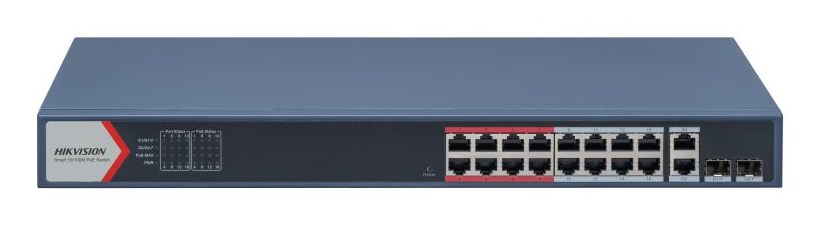 Hikvision DS-3E1318P-EI network switch Managed Fast Ethernet (10/100) Power over Ethernet (PoE) 1U Blue Hikvision DS-3E1318P-EI network switch Managed Fast Ethernet (10/100) Power over Ethernet (PoE) 1U Blue