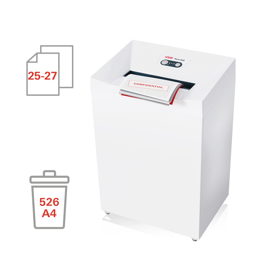 HSM Pure 530 shredder, 80 l, 5,8 mm HSM Pure 530 shredder, 80 l, 5,8 mm