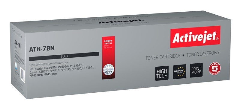 Activejet ATH-78N Toner (replacement for HP 78A CE278A, Canon CRG-728; Supreme; 2500 pages; black) Activejet ATH-78N Toner (replacement for HP 78A CE278A, Canon CRG-728; Supreme; 2500 pages; black)
