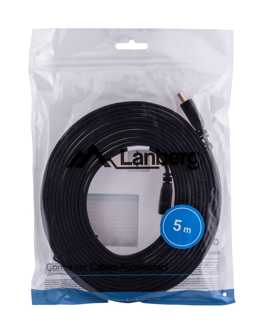 Lanberg CA-HDMI-21CU-0050-BK HDMI cable 5 m HDMI Type A (Standard) Black Lanberg CA-HDMI-21CU-0050-BK HDMI cable 5 m HDMI Type A (Standard) Black