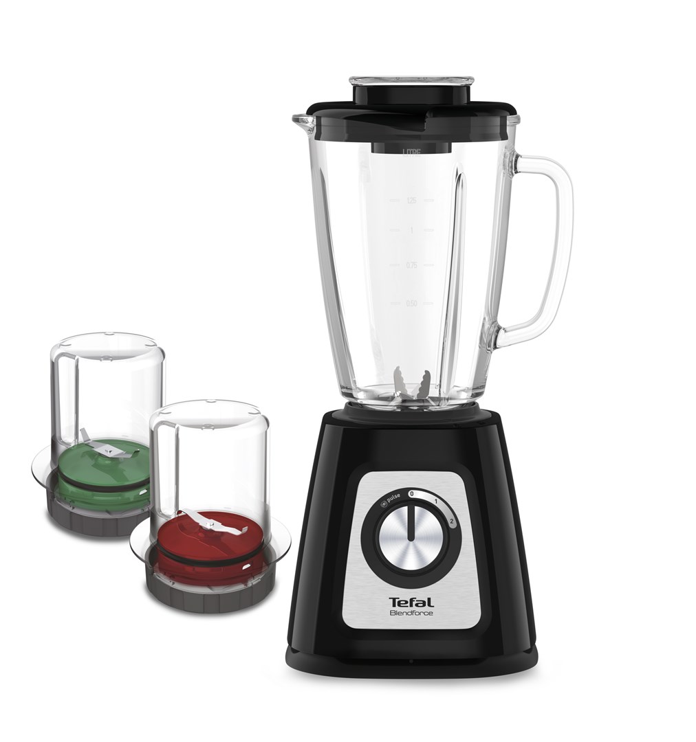 Tefal BlendForce II BL4388 blender 1.25 L Tabletop blender 800 W Black, Brushed steel Tefal BlendForce II BL4388 blender 1.25 L Tabletop blender 800 W Black, Brushed steel