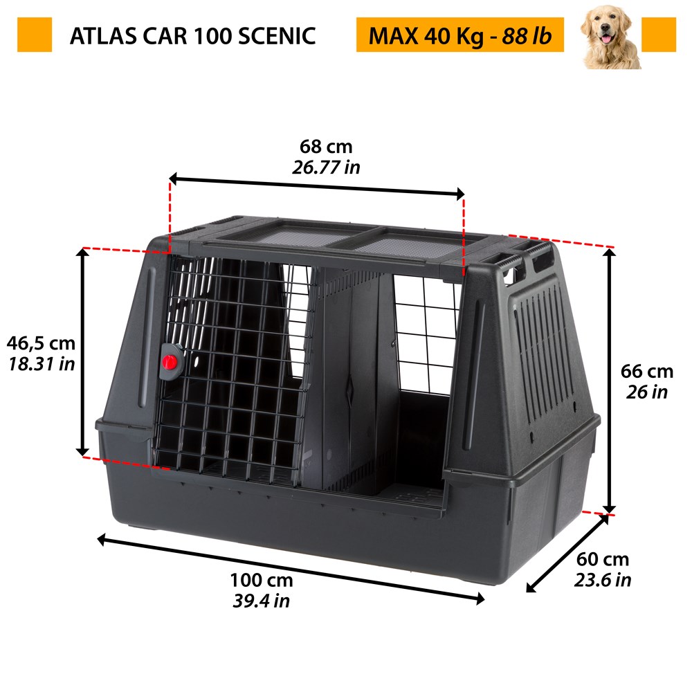 FERPLAST Atlas Car 100 Scenic, car transporter for animals FERPLAST Atlas Car 100 Scenic, car transporter for animals