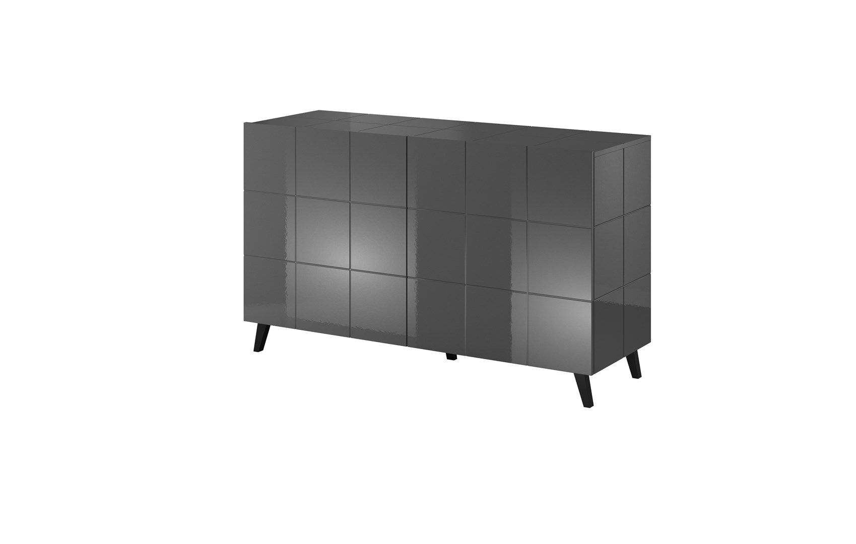 Cama sideboard 2D REJA graphite grey gloss/graphite grey gloss Cama sideboard 2D REJA graphite grey gloss/graphite grey gloss