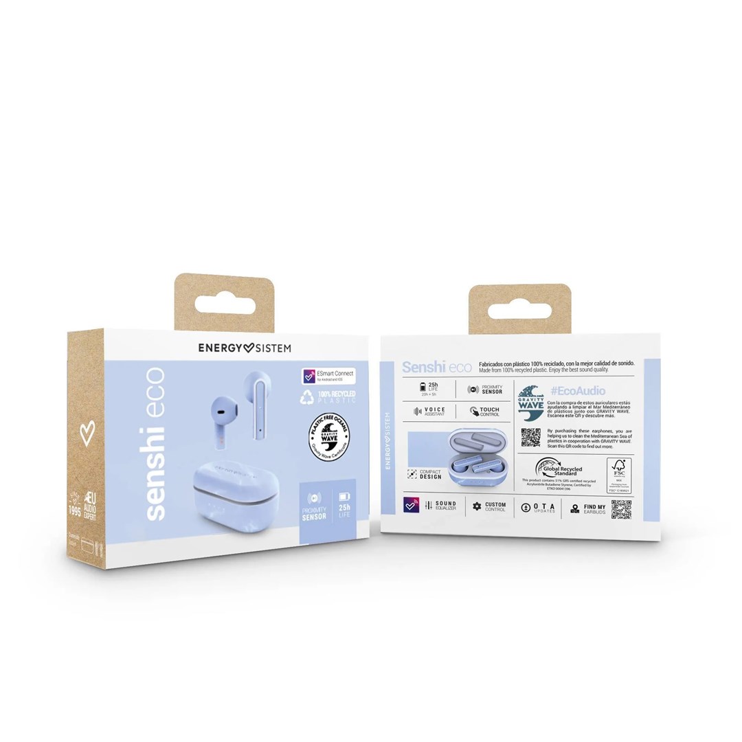 Energy Sistem Senshi Eco Headset True Wireless Stereo (TWS) In-ear Calls/Music/Sport/Everyday Bluetooth Light Blue Energy Sistem Senshi Eco Headset True Wireless Stereo (TWS) In-ear Calls/Music/Sport/Everyday Bluetooth Light Blue