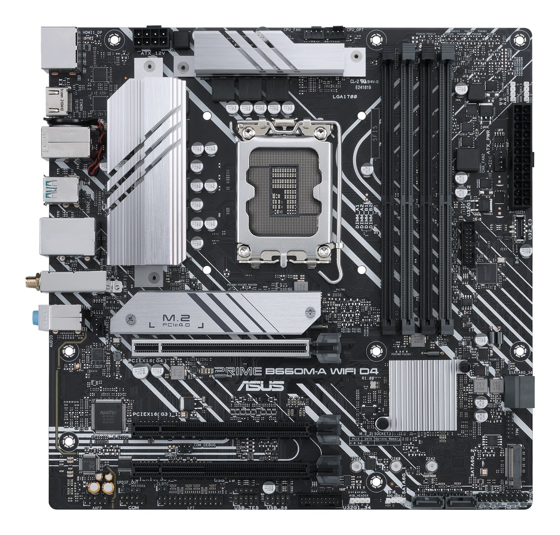 ASUS PRIME B660M-A WIFI D4 Intel B660 LGA 1700 micro ATX ASUS PRIME B660M-A WIFI D4 Intel B660 LGA 1700 micro ATX