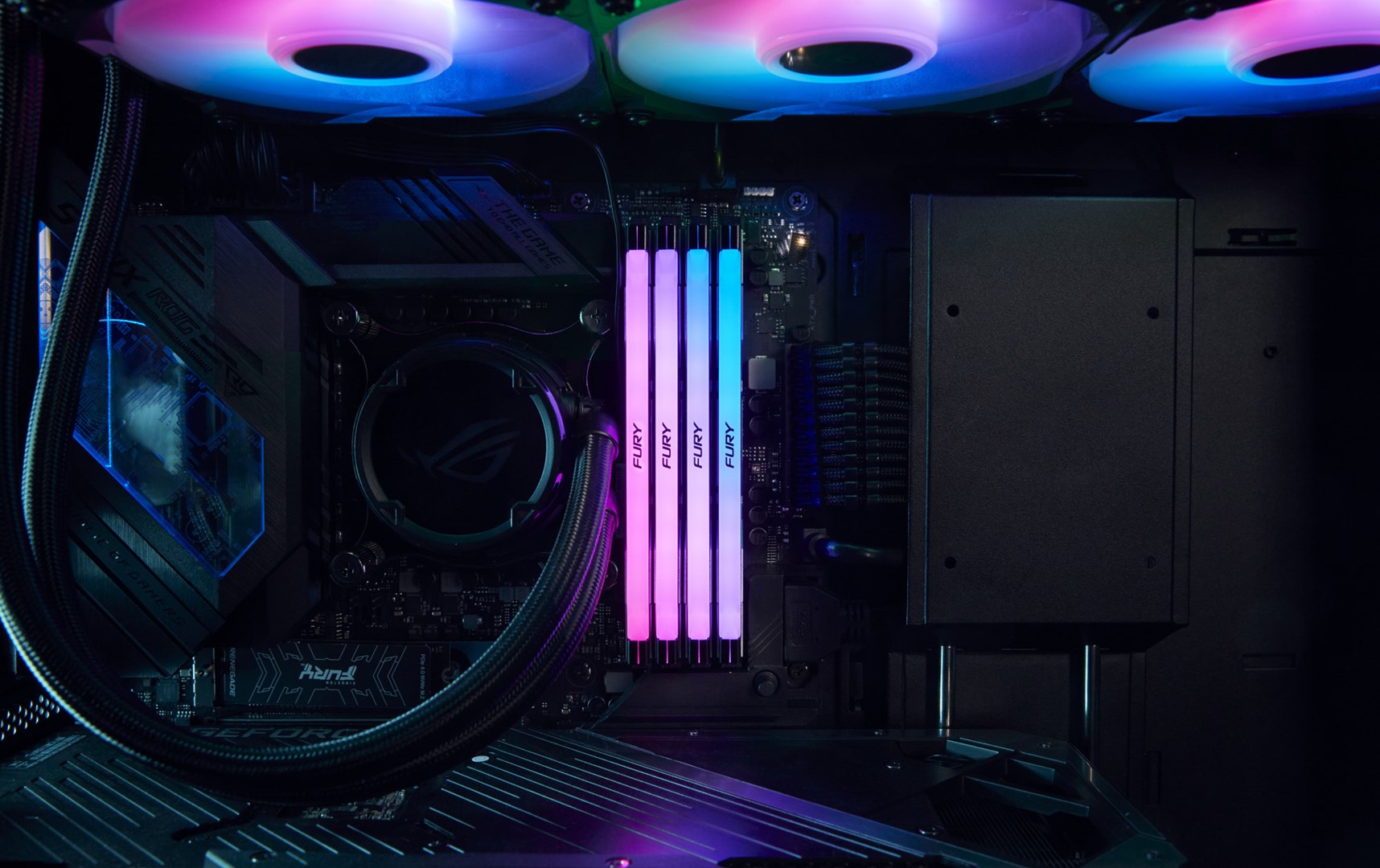 Kingston Technology FURY 16GB 7200MT/s DDR5 CL38 DIMM (Kit of 2) Renegade RGB XMP Kingston Technology FURY 16GB 7200MT/s DDR5 CL38 DIMM (Kit of 2) Renegade RGB XMP