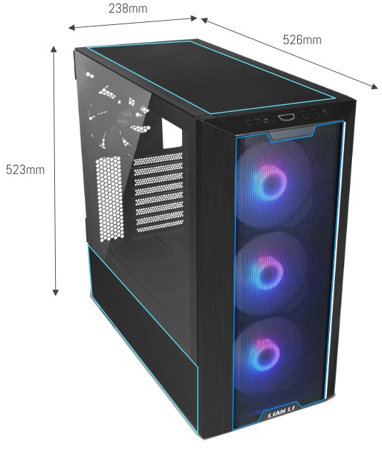 Lian Li LANCOOL III Midi Tower Black, Transparent Lian Li LANCOOL III Midi Tower Black, Transparent